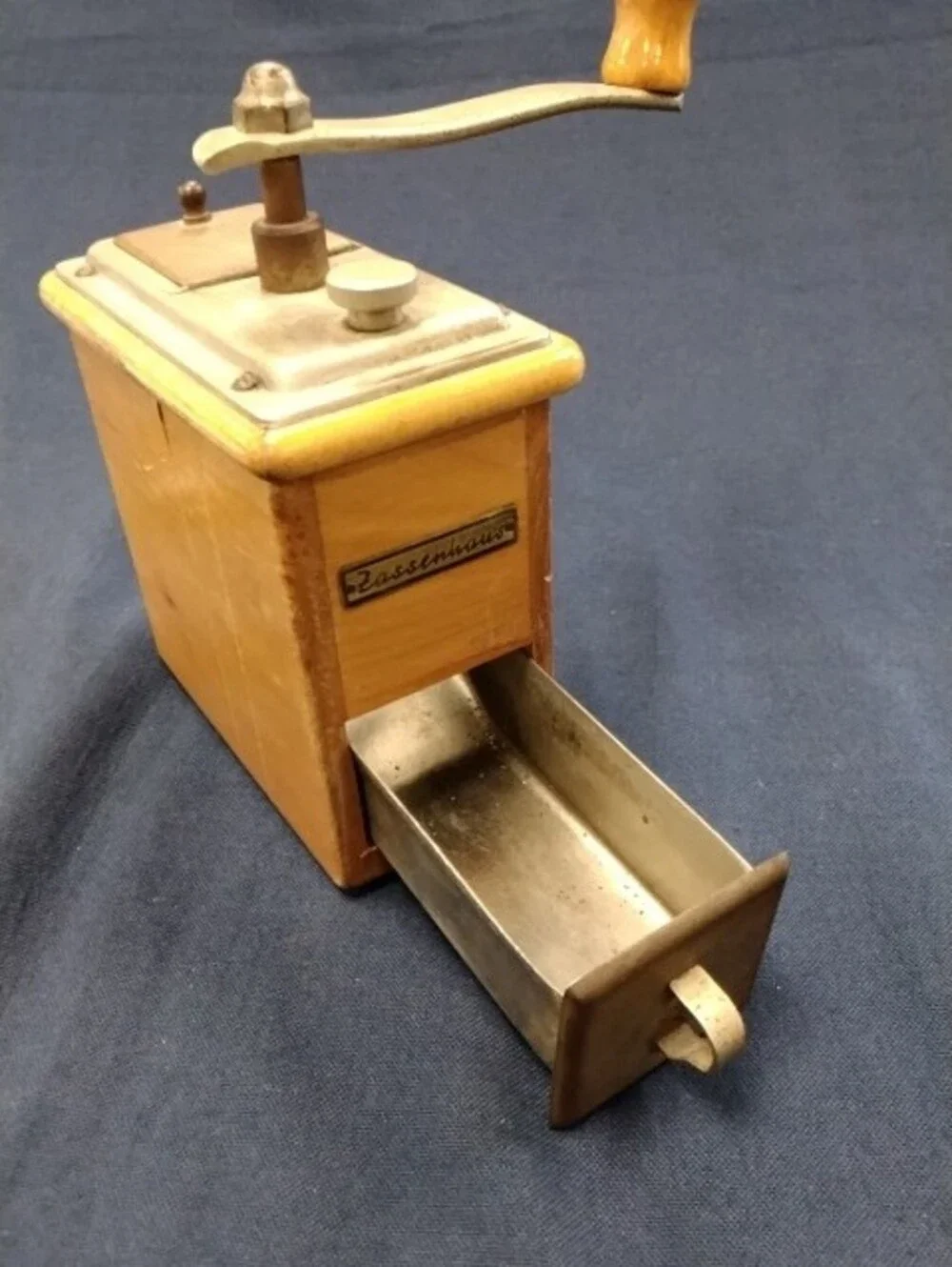 Vintage Style Wooden Coffee Grinder - Brown